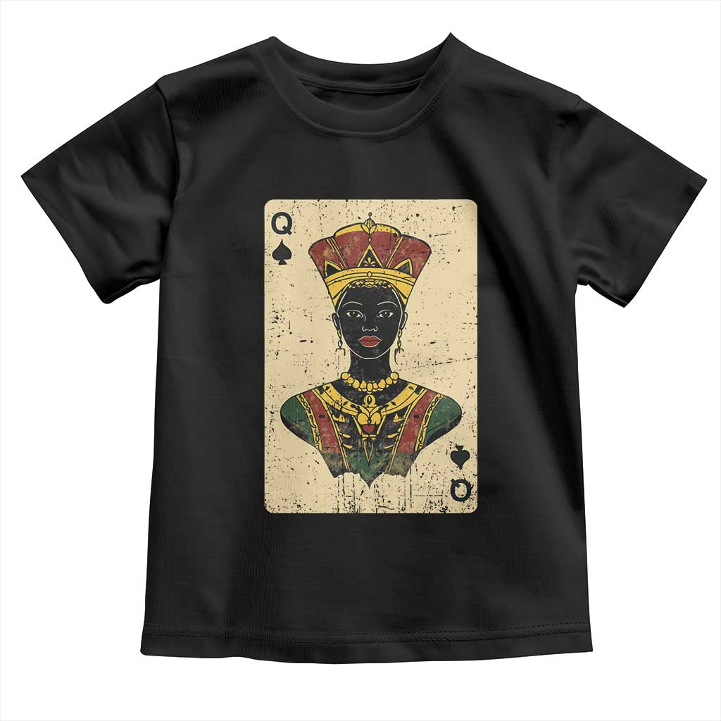 Black Pride African Queen Card Toddler T Shirt