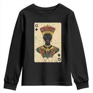 Black Pride African Queen Card Youth Sweatshirt