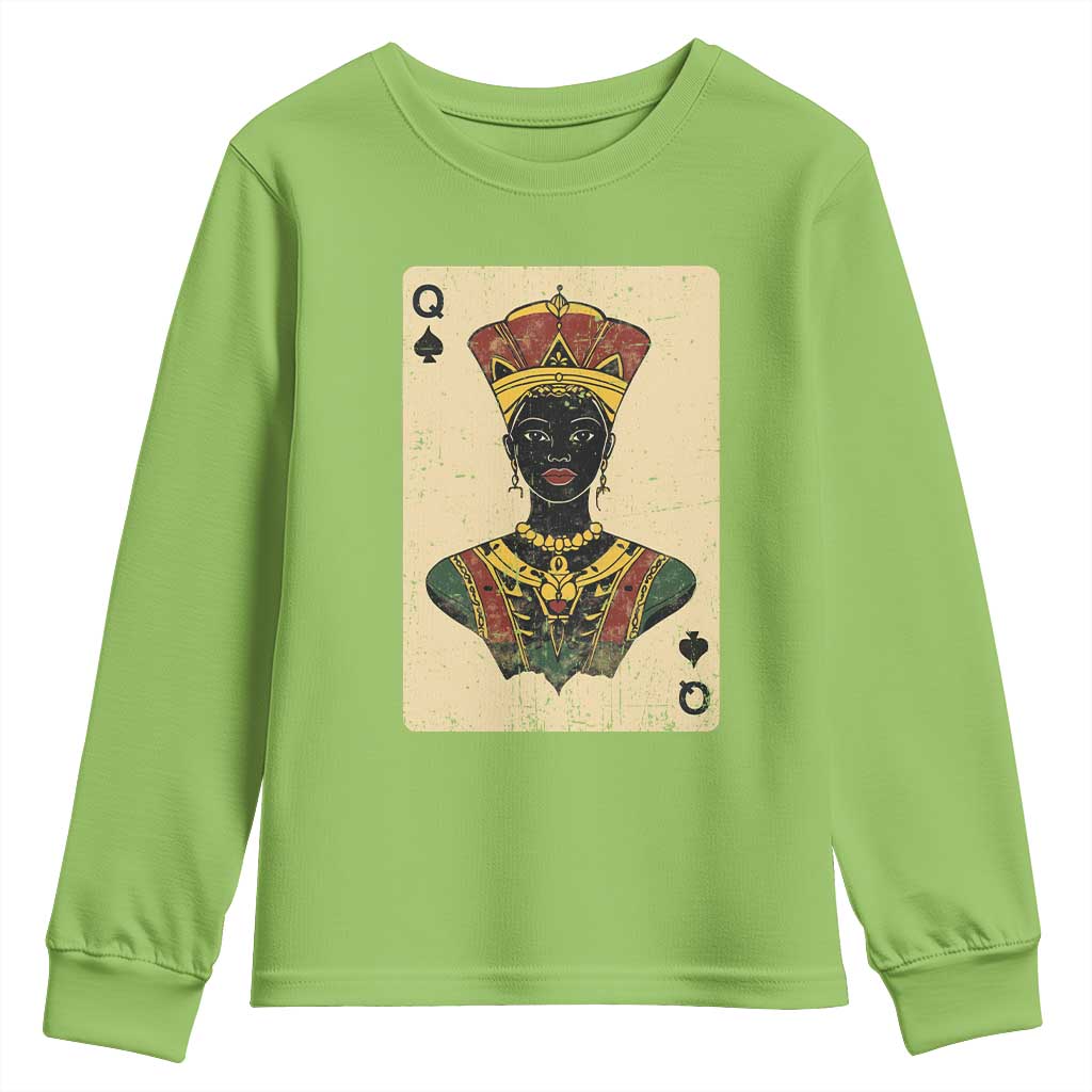 Black Pride African Queen Card Youth Sweatshirt