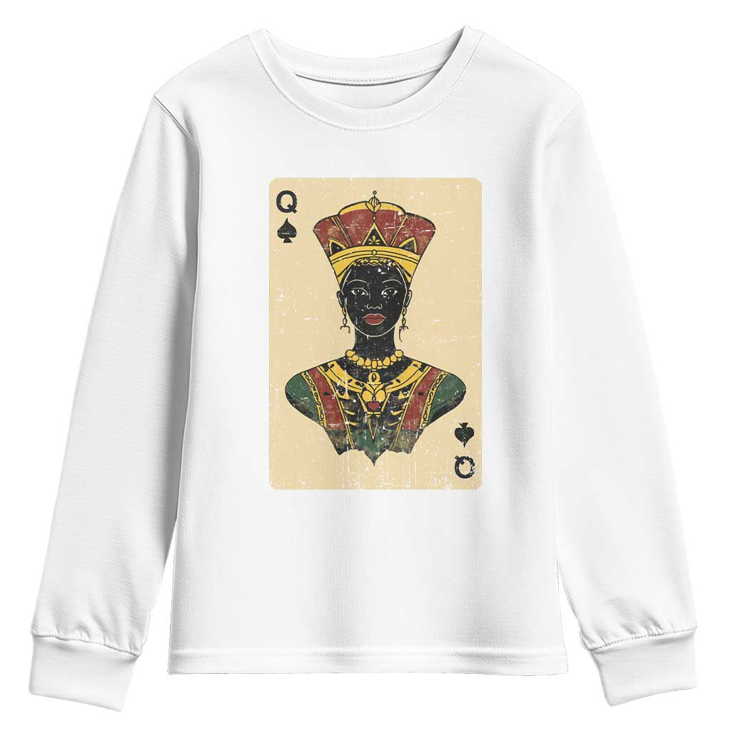 Black Pride African Queen Card Youth Sweatshirt