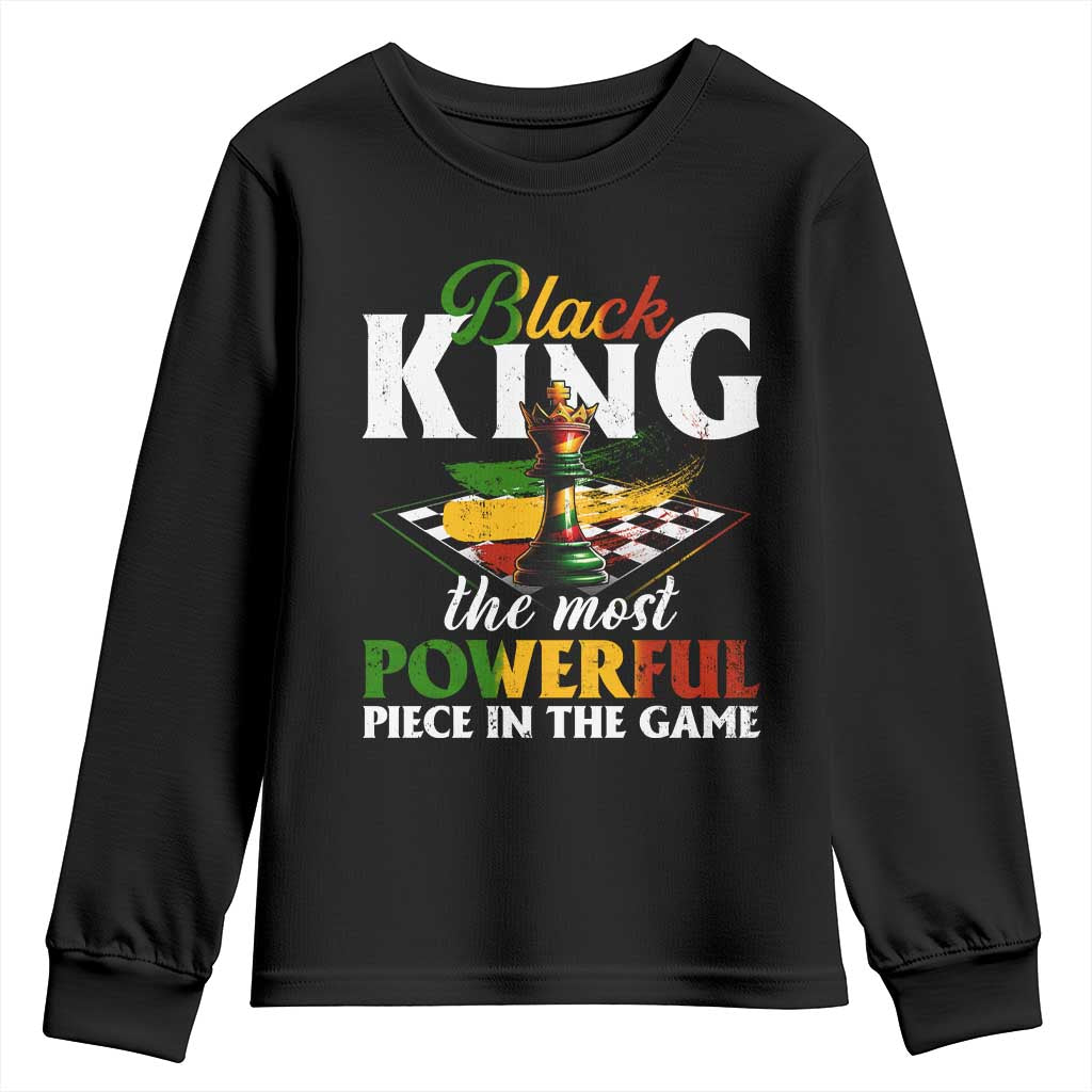 Black Pride Youth Sweatshirt Black King The Most Powerful Piece In The Game