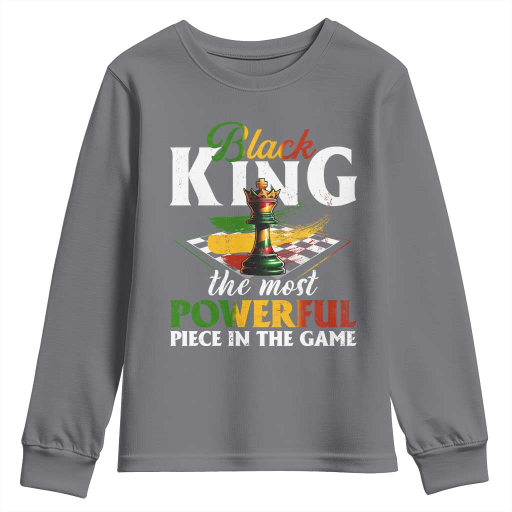 Black Pride Youth Sweatshirt Black King The Most Powerful Piece In The Game