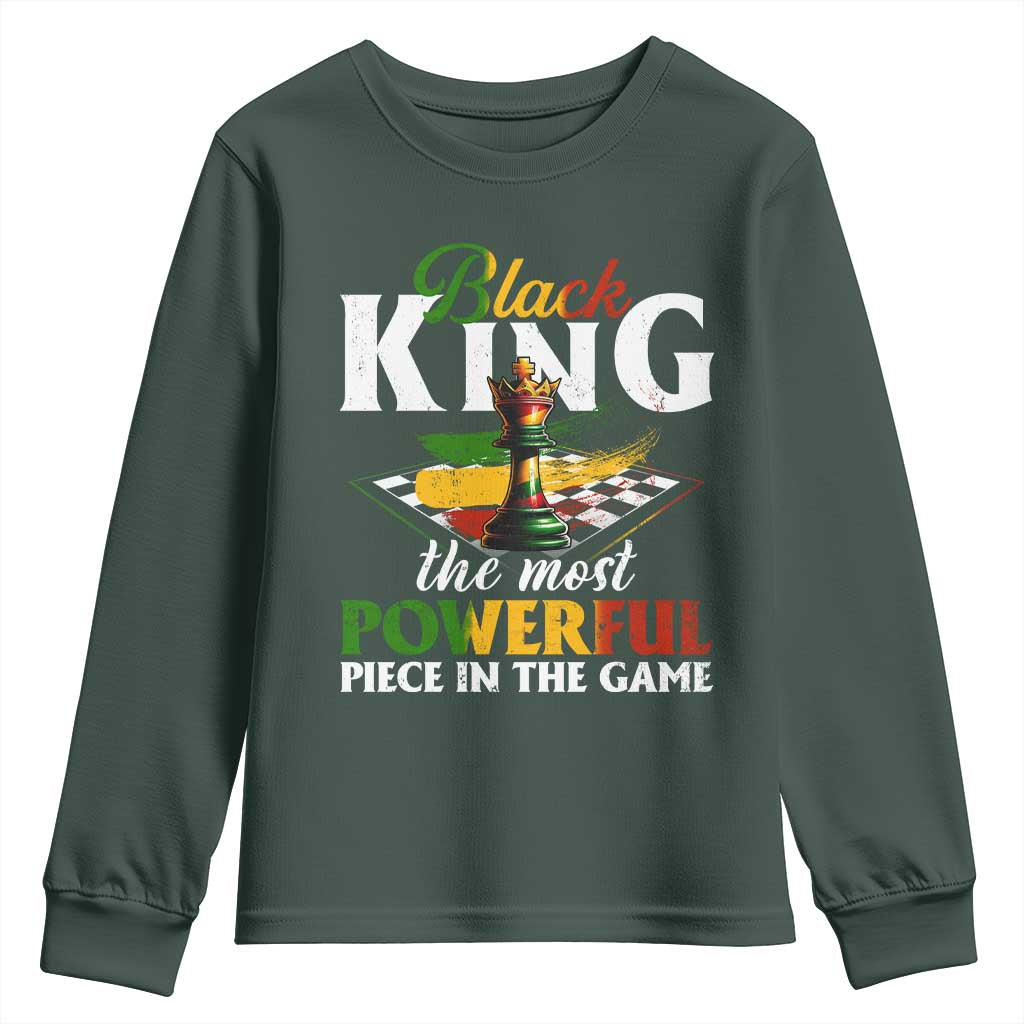Black Pride Youth Sweatshirt Black King The Most Powerful Piece In The Game
