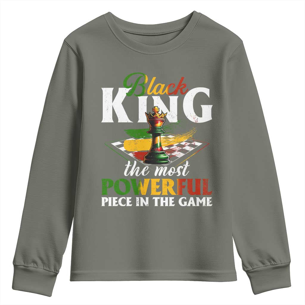 Black Pride Youth Sweatshirt Black King The Most Powerful Piece In The Game