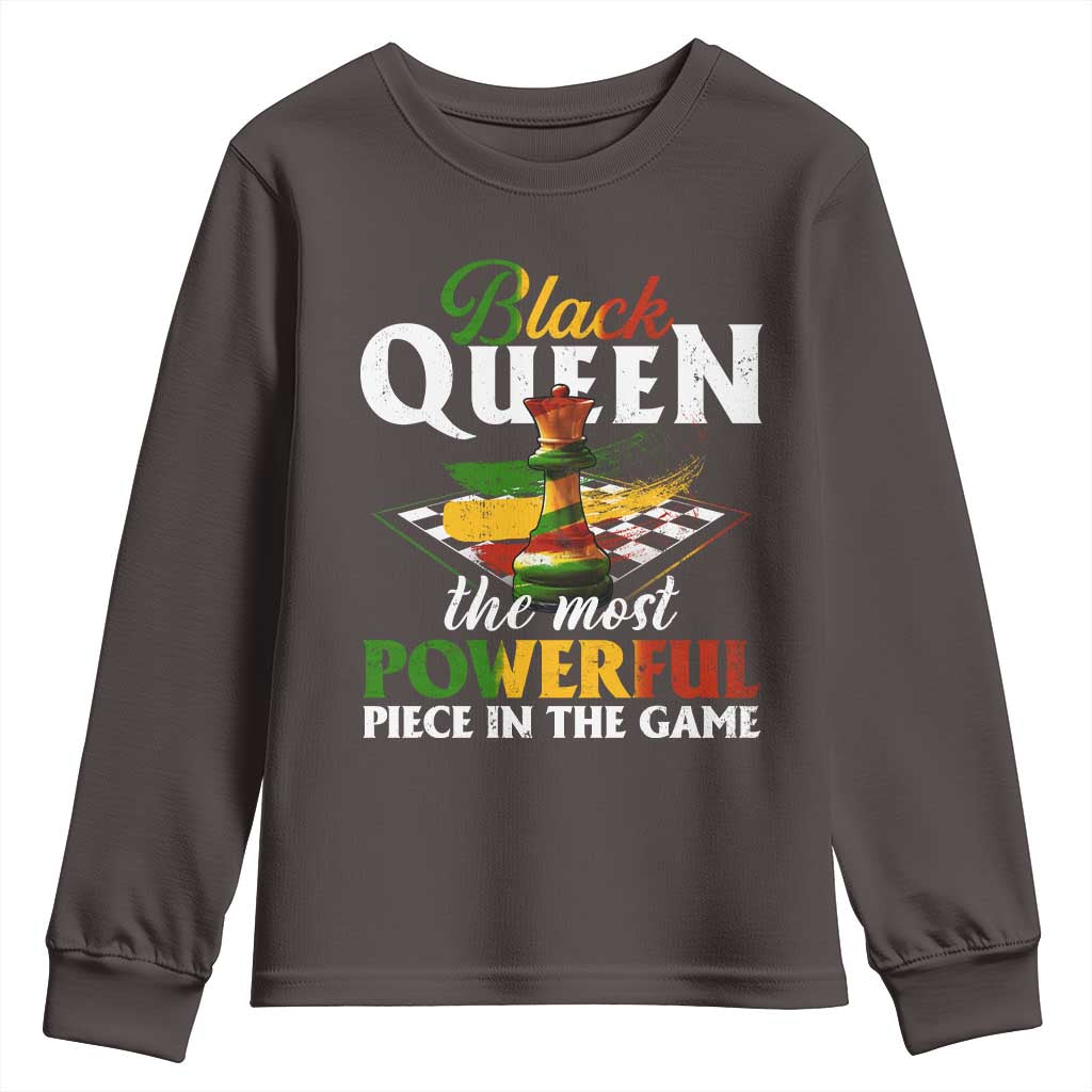 Black Pride Youth Sweatshirt Black Queen The Most Powerful Piece In The Game