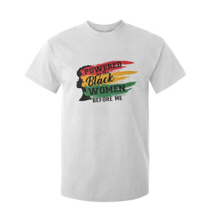 Powered By The Black Women Before Me T Shirt For Kid