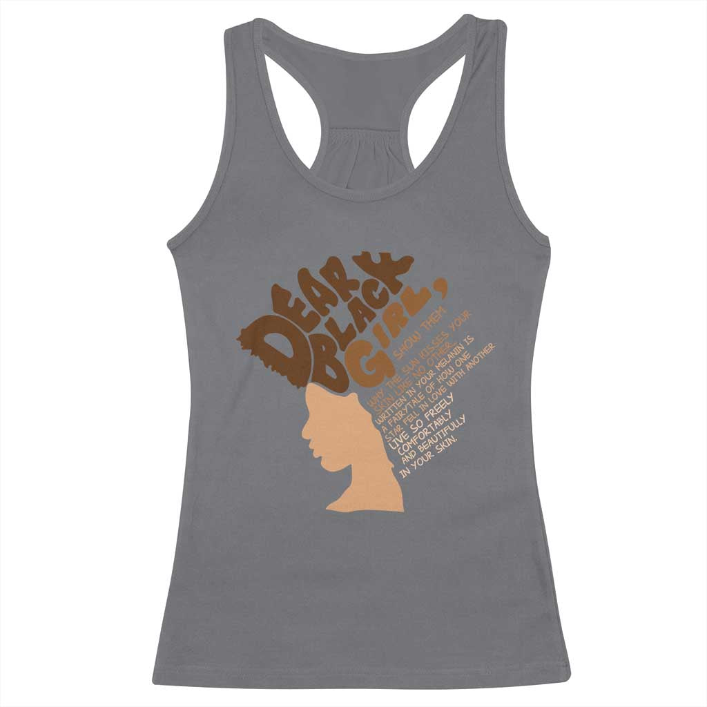 Dear Black Girl Black Women Pride Racerback Tank Top