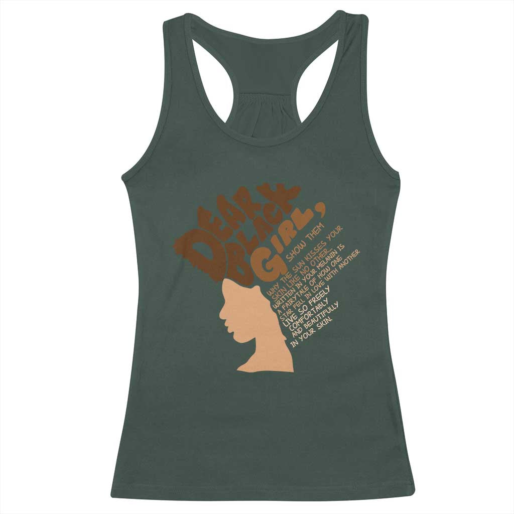 Dear Black Girl Black Women Pride Racerback Tank Top