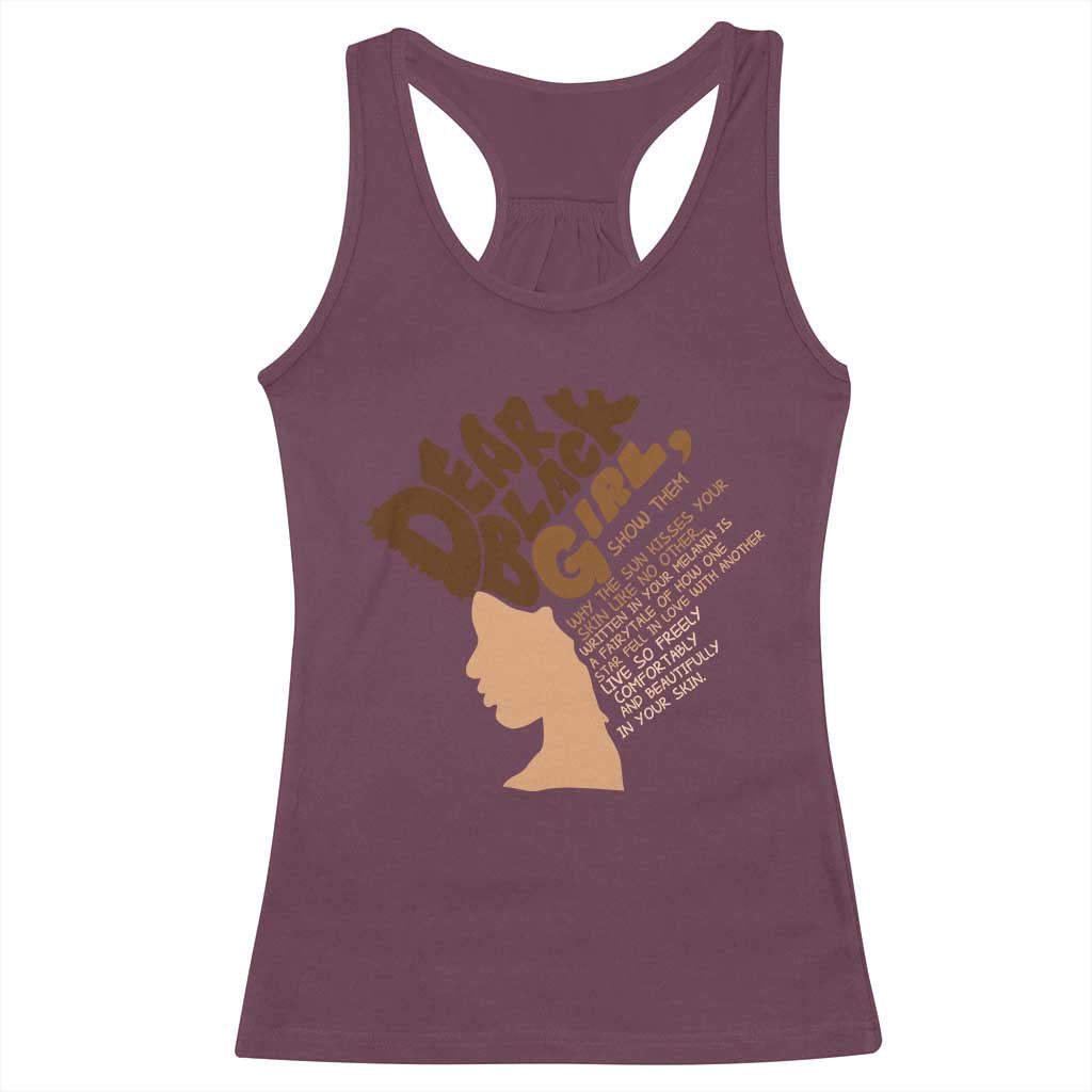 Dear Black Girl Black Women Pride Racerback Tank Top