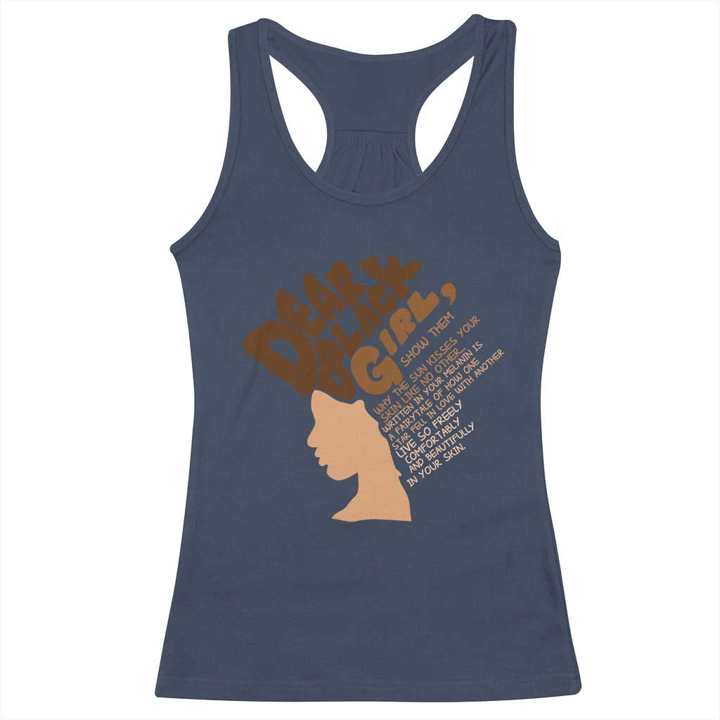 Dear Black Girl Black Women Pride Racerback Tank Top