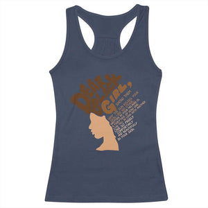 Dear Black Girl Black Women Pride Racerback Tank Top