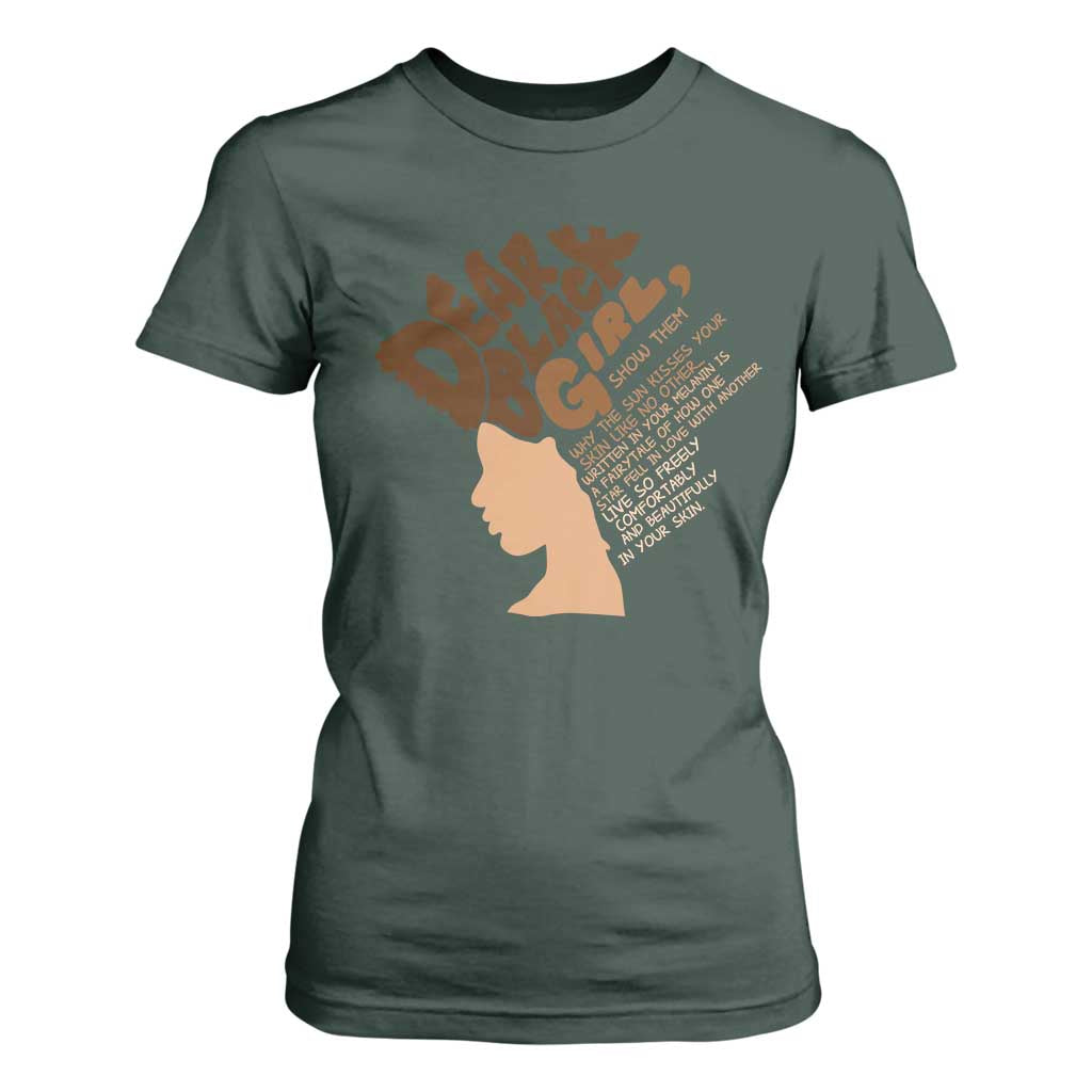 Dear Black Girl Black Women Pride T Shirt For Women