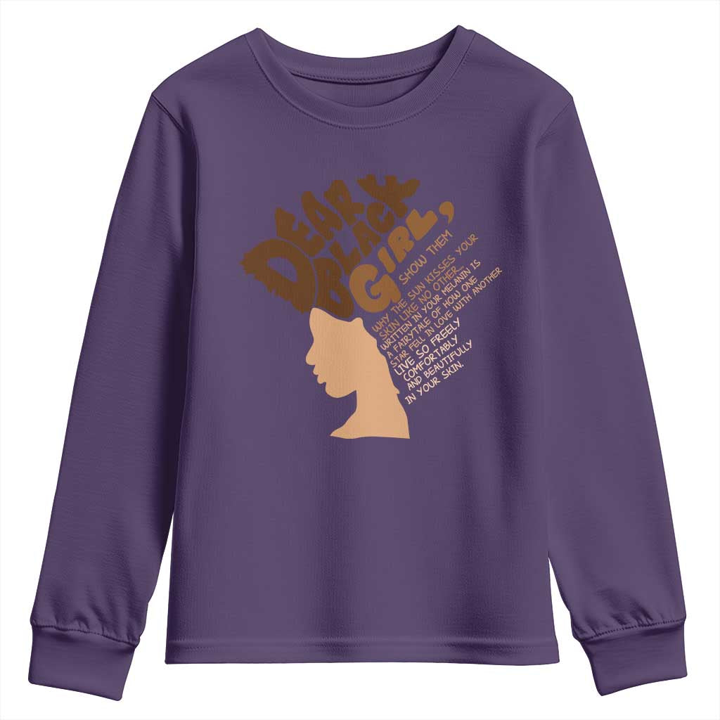 Dear Black Girl Black Women Pride Youth Sweatshirt