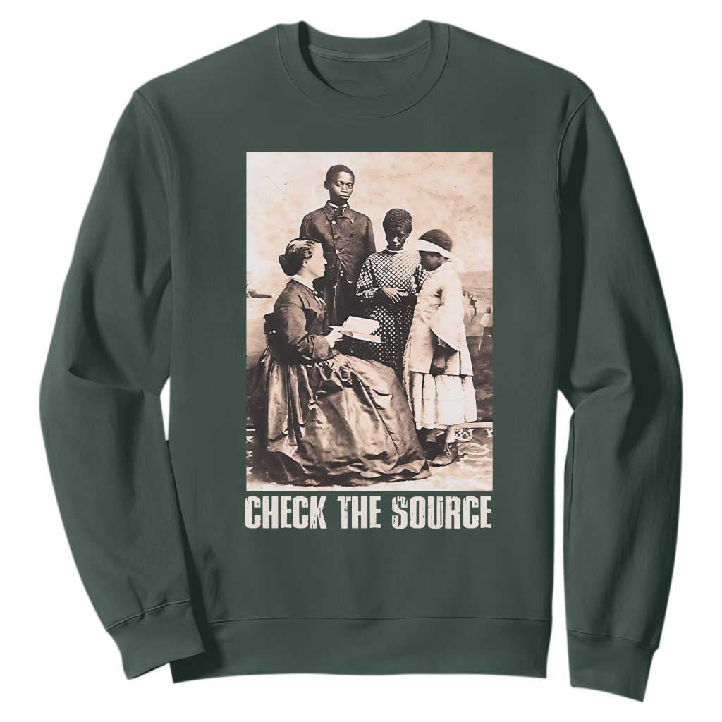 Black History Sweatshirt Check The Source African American Pride
