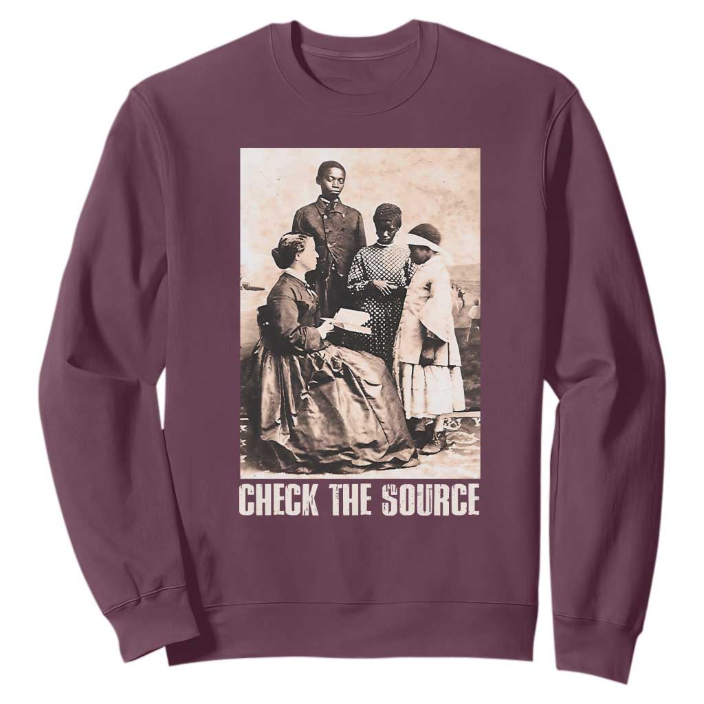 Black History Sweatshirt Check The Source African American Pride