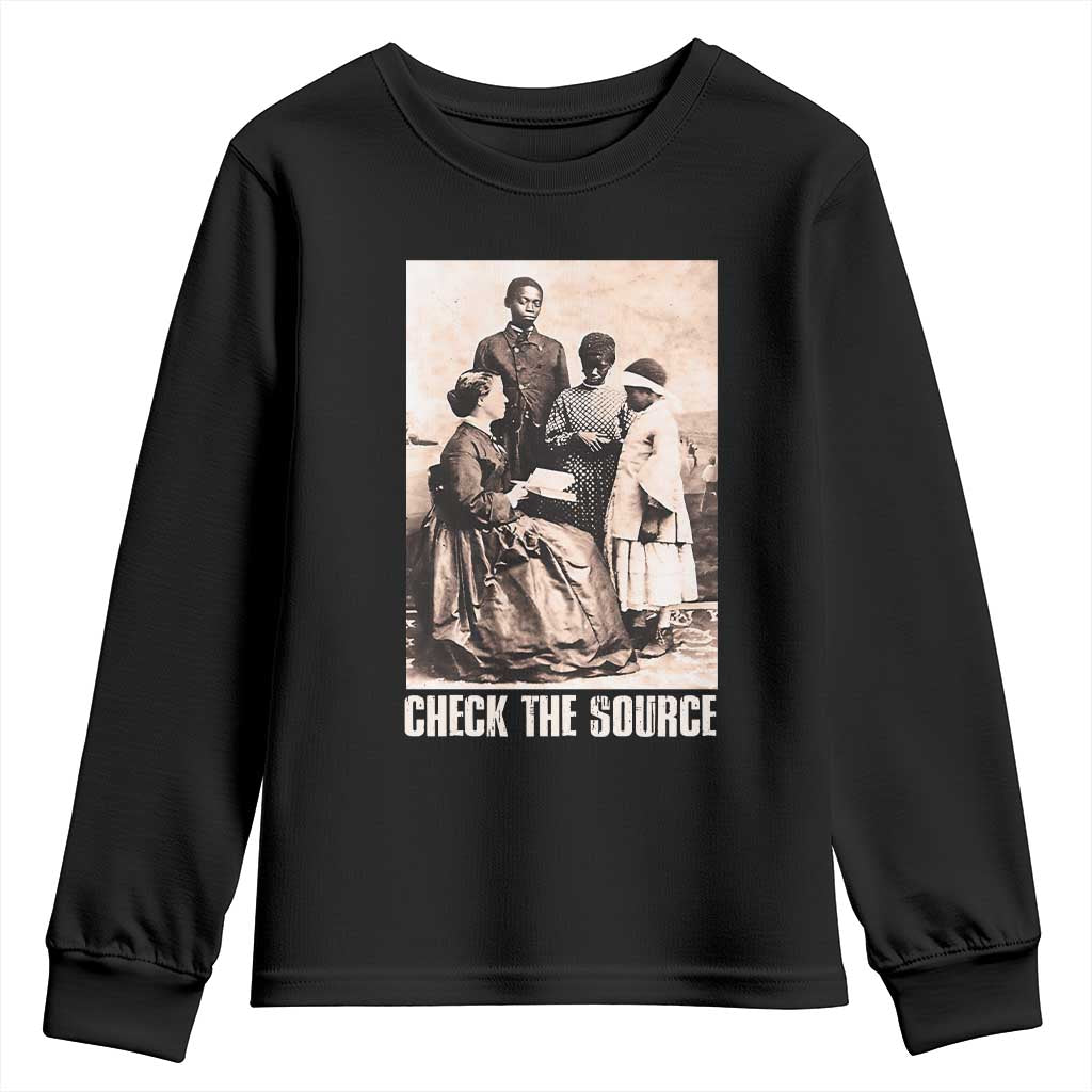 Black History Youth Sweatshirt Check The Source African American Pride