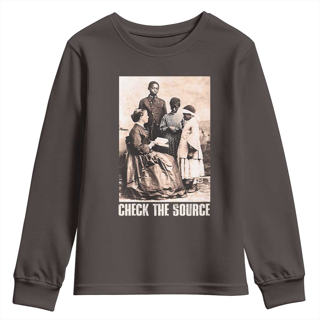 Black History Youth Sweatshirt Check The Source African American Pride