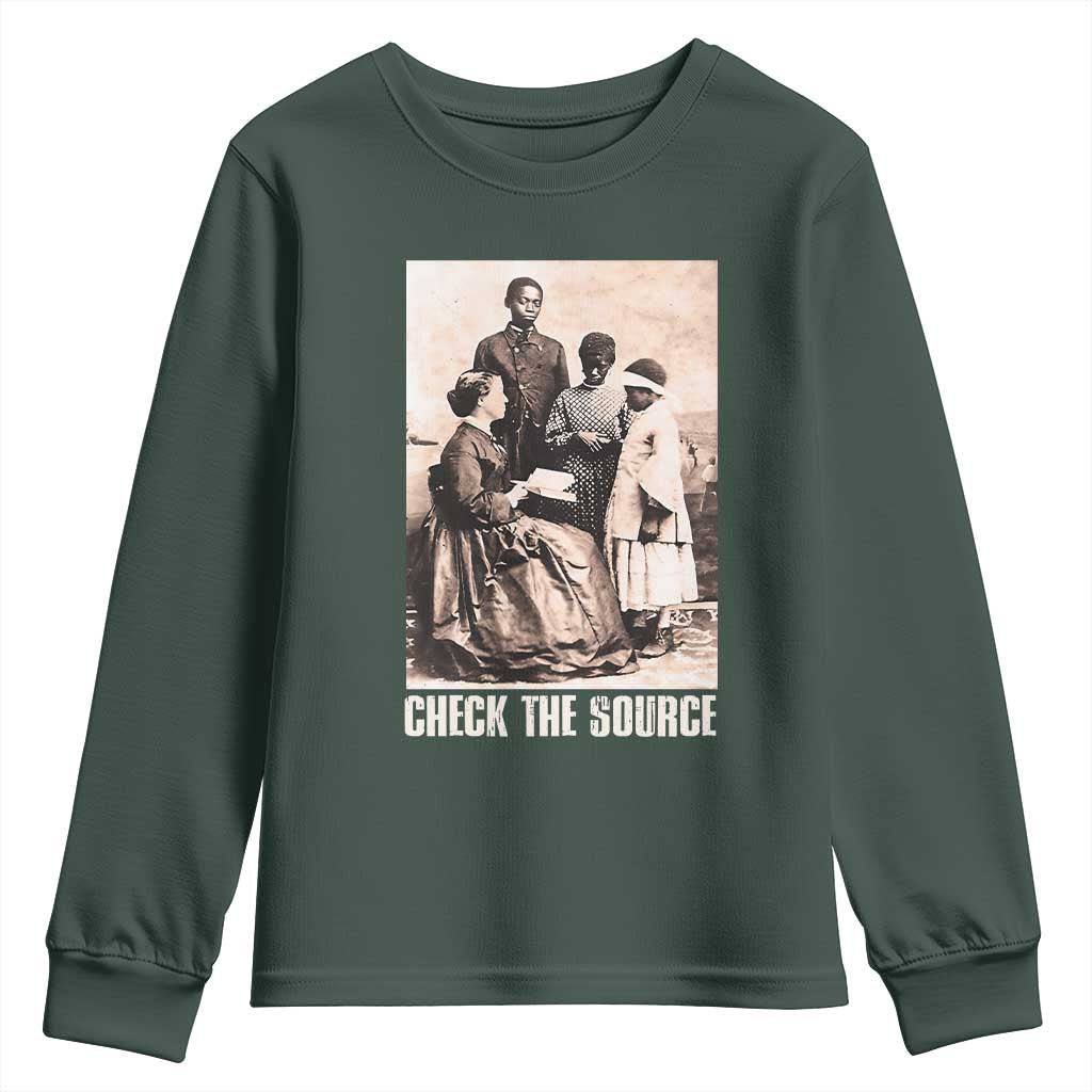 Black History Youth Sweatshirt Check The Source African American Pride