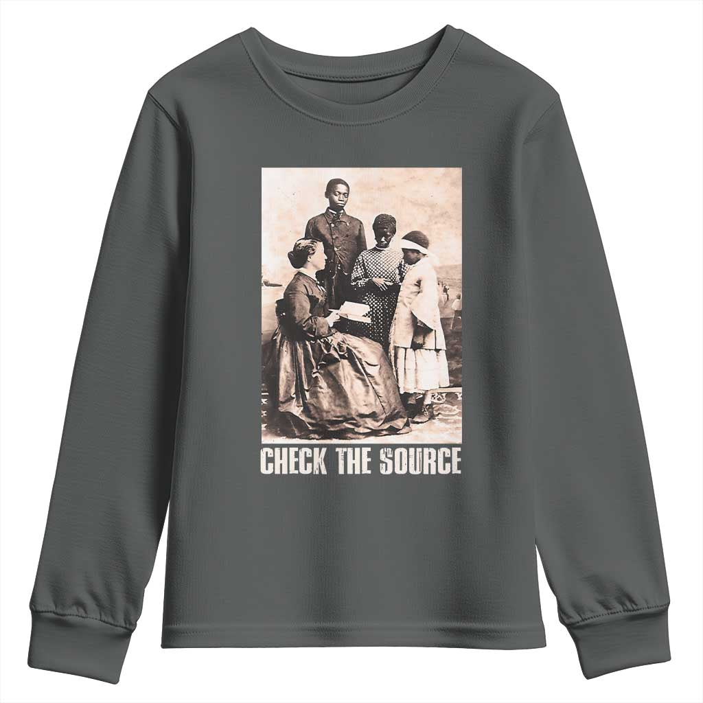 Black History Youth Sweatshirt Check The Source African American Pride