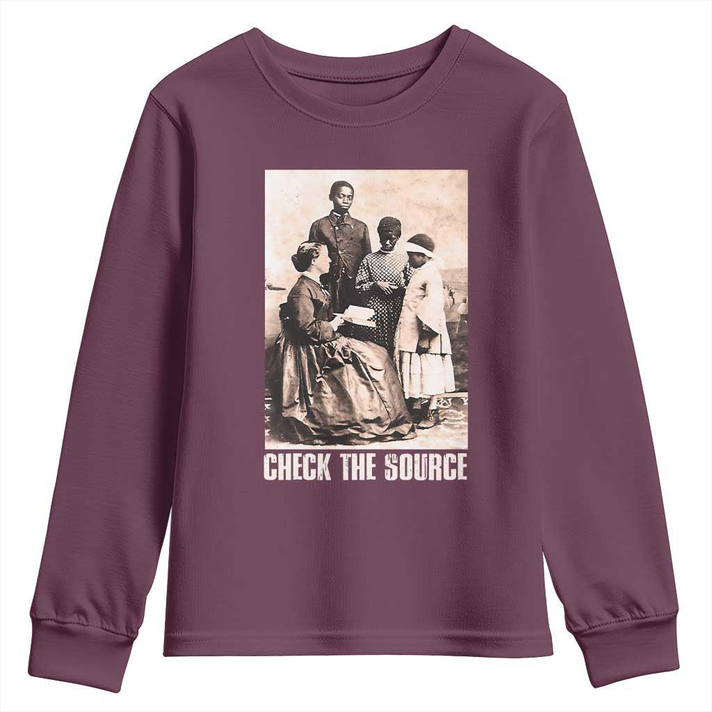 Black History Youth Sweatshirt Check The Source African American Pride
