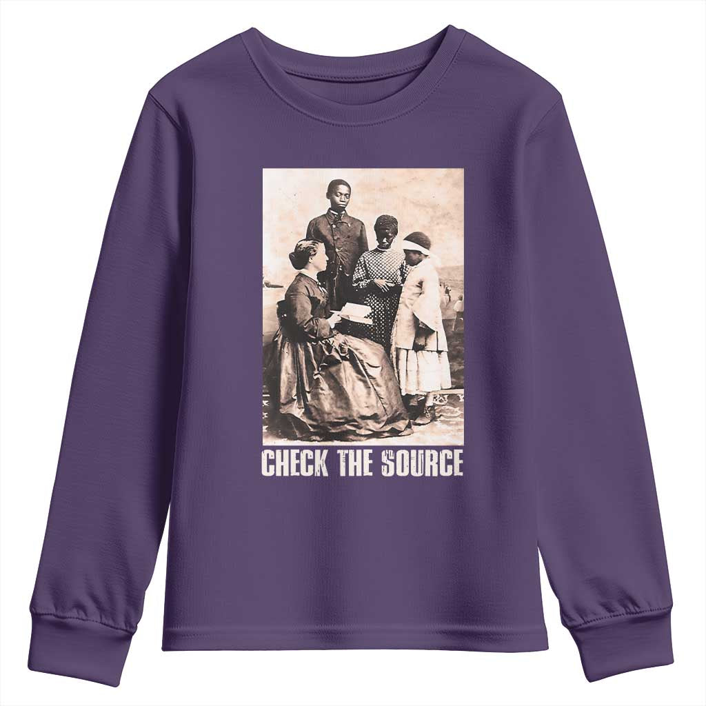 Black History Youth Sweatshirt Check The Source African American Pride
