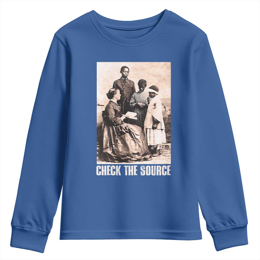 Black History Youth Sweatshirt Check The Source African American Pride