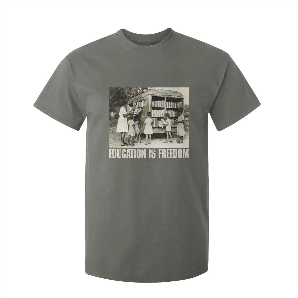 Education Is Freedom T Shirt For Kid Black Educator Bookish