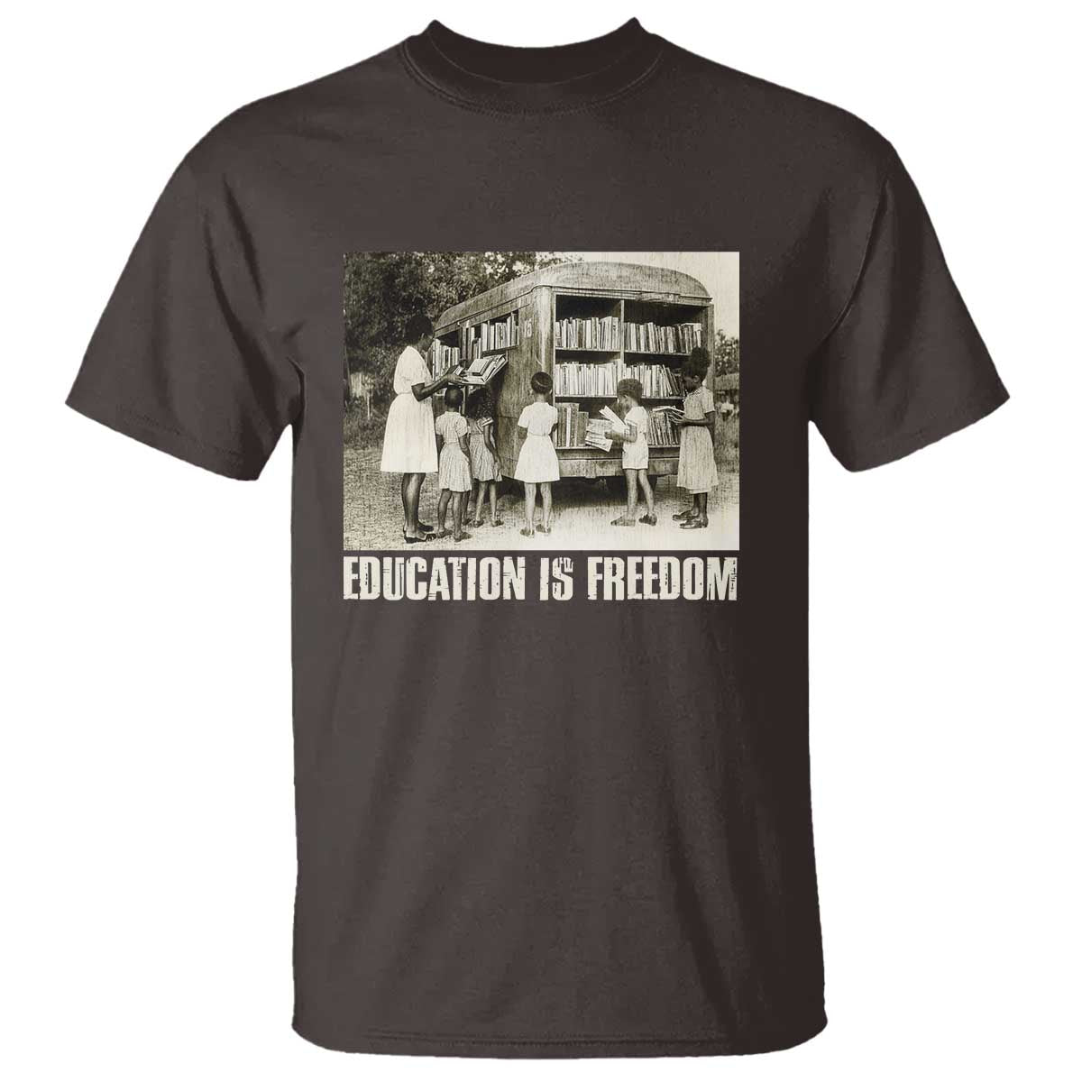 Education Is Freedom T Shirt Black Educator Bookish