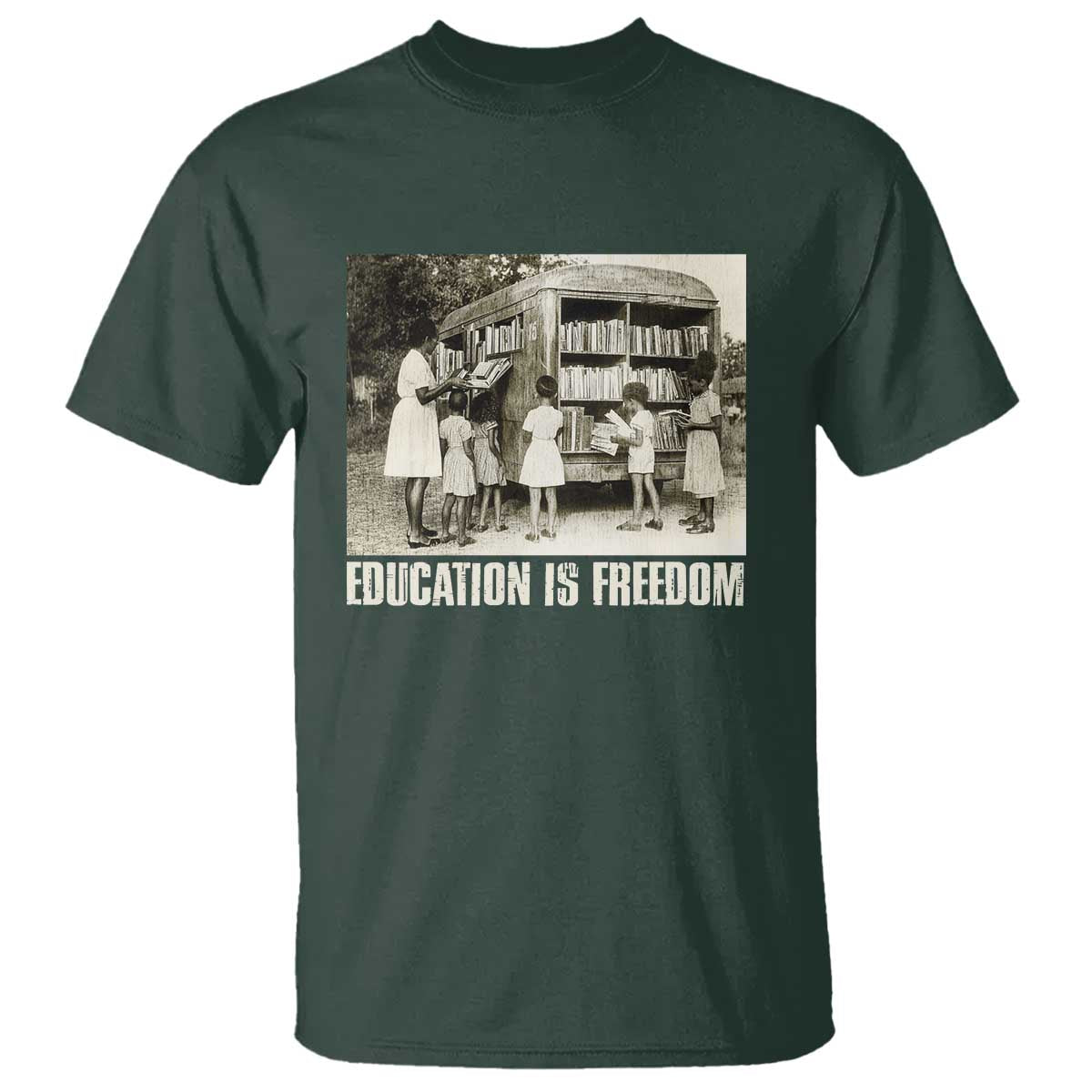 Education Is Freedom T Shirt Black Educator Bookish