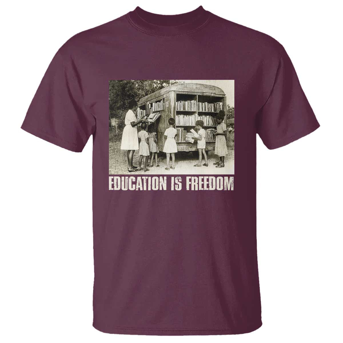 Education Is Freedom T Shirt Black Educator Bookish