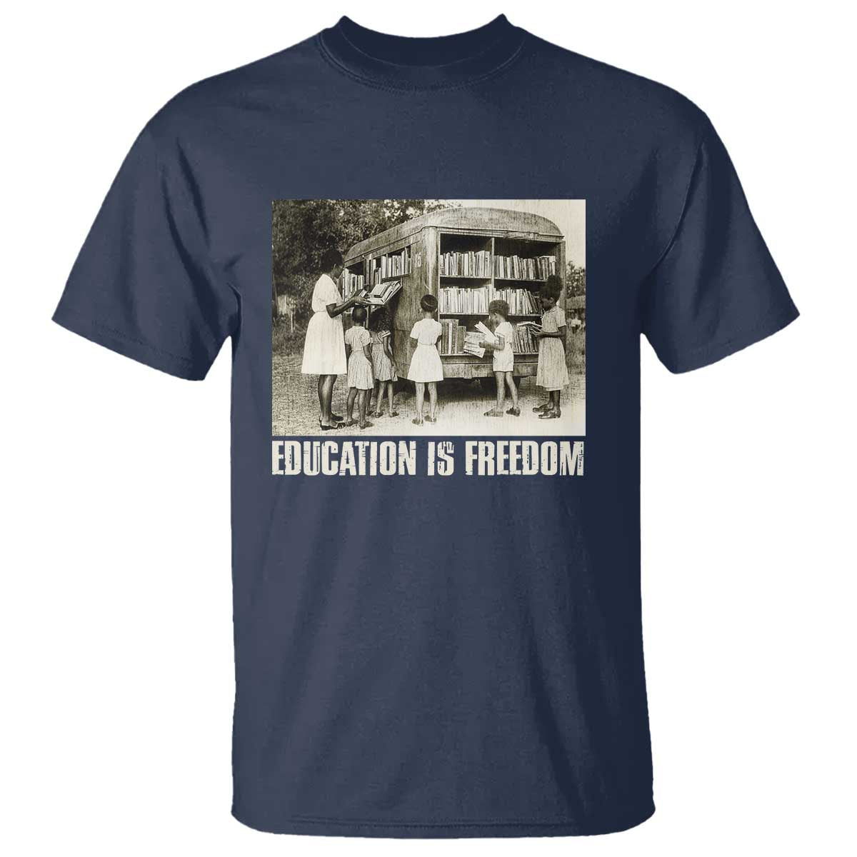 Education Is Freedom T Shirt Black Educator Bookish