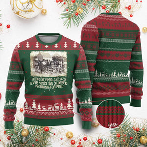 Black History Ugly Christmas Sweater Stereotyped As Lazy Even Since Stopped Working For Free Slaves