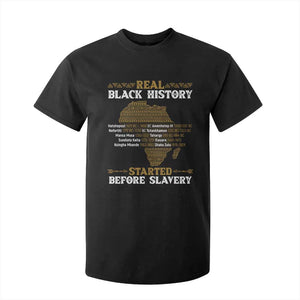 Real Black History Started Before Slavery T Shirt For Kid