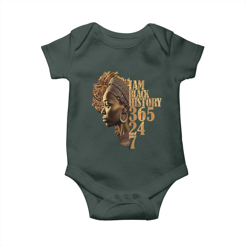 I Am Black History 365 24 7 Baby Onesie