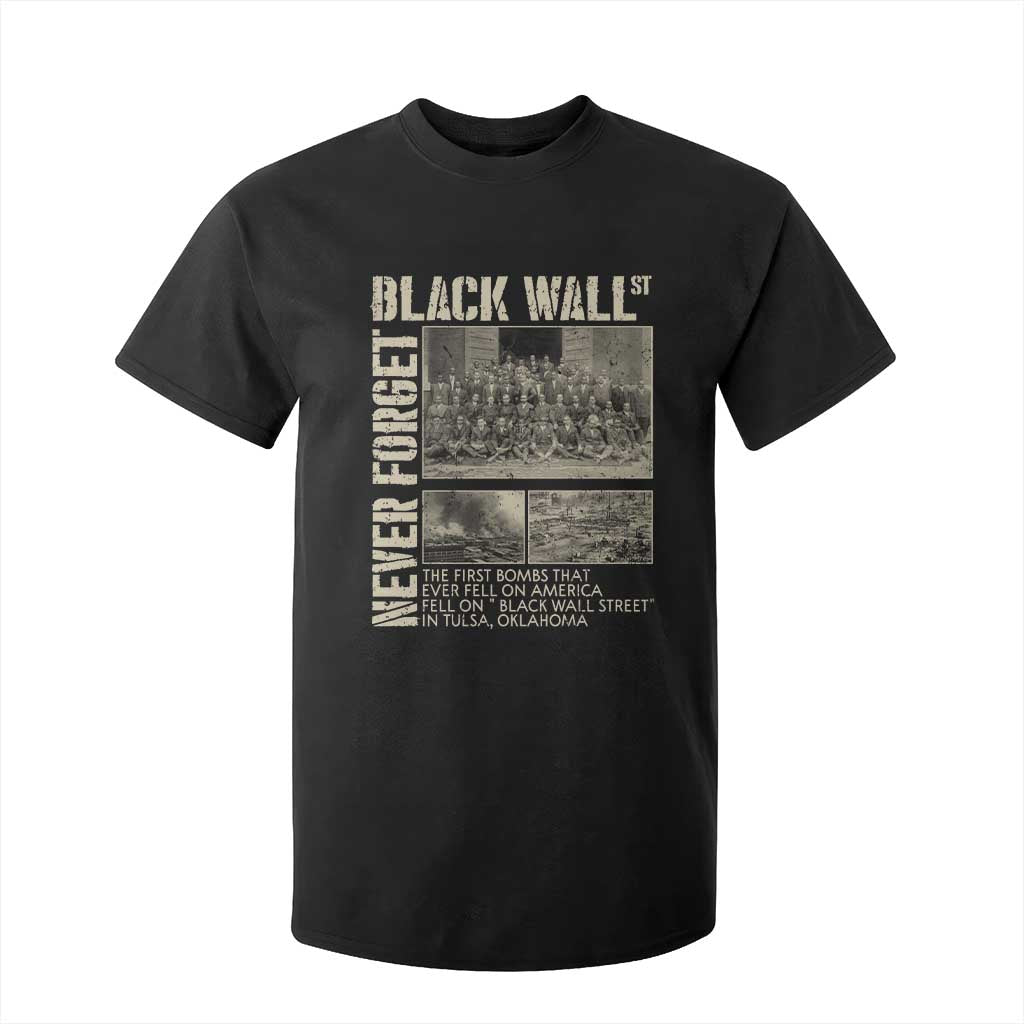 Black Wall Street T Shirt For Kid Never Forget Tulsa Black History Month