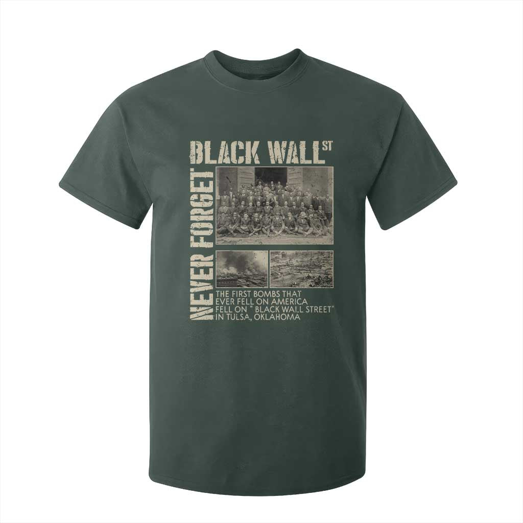 Black Wall Street T Shirt For Kid Never Forget Tulsa Black History Month