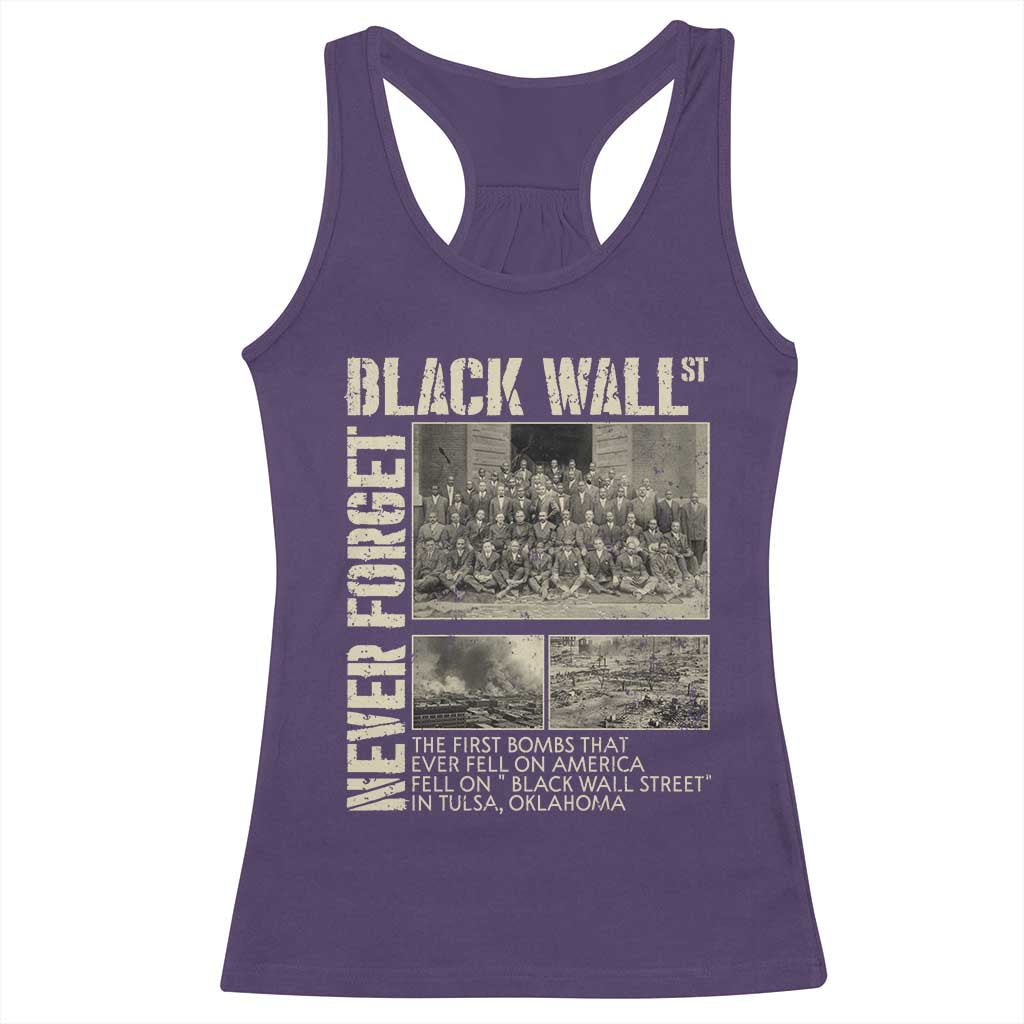 Black Wall Street Racerback Tank Top Never Forget Tulsa Black History Month