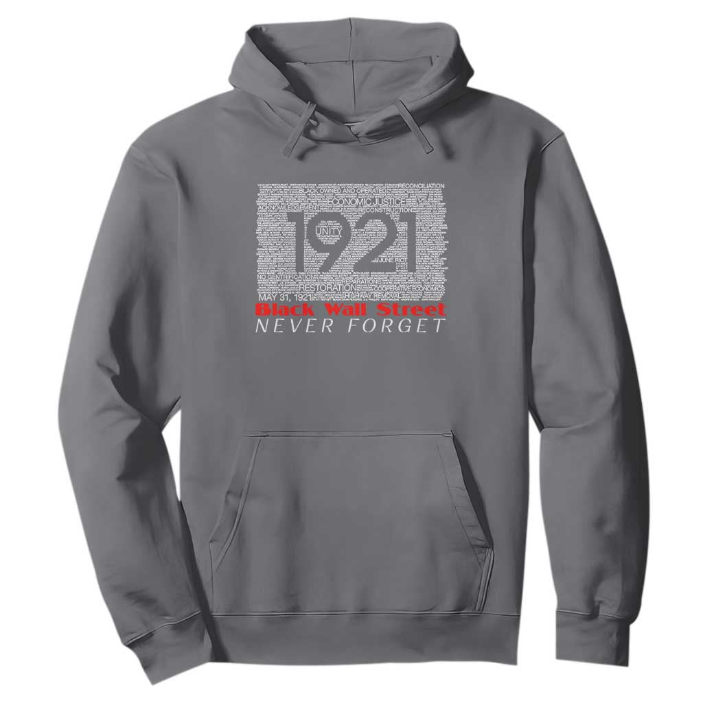 Black Wall Street Hoodie Never Forget 1921 Greenwood Tulsa Black History