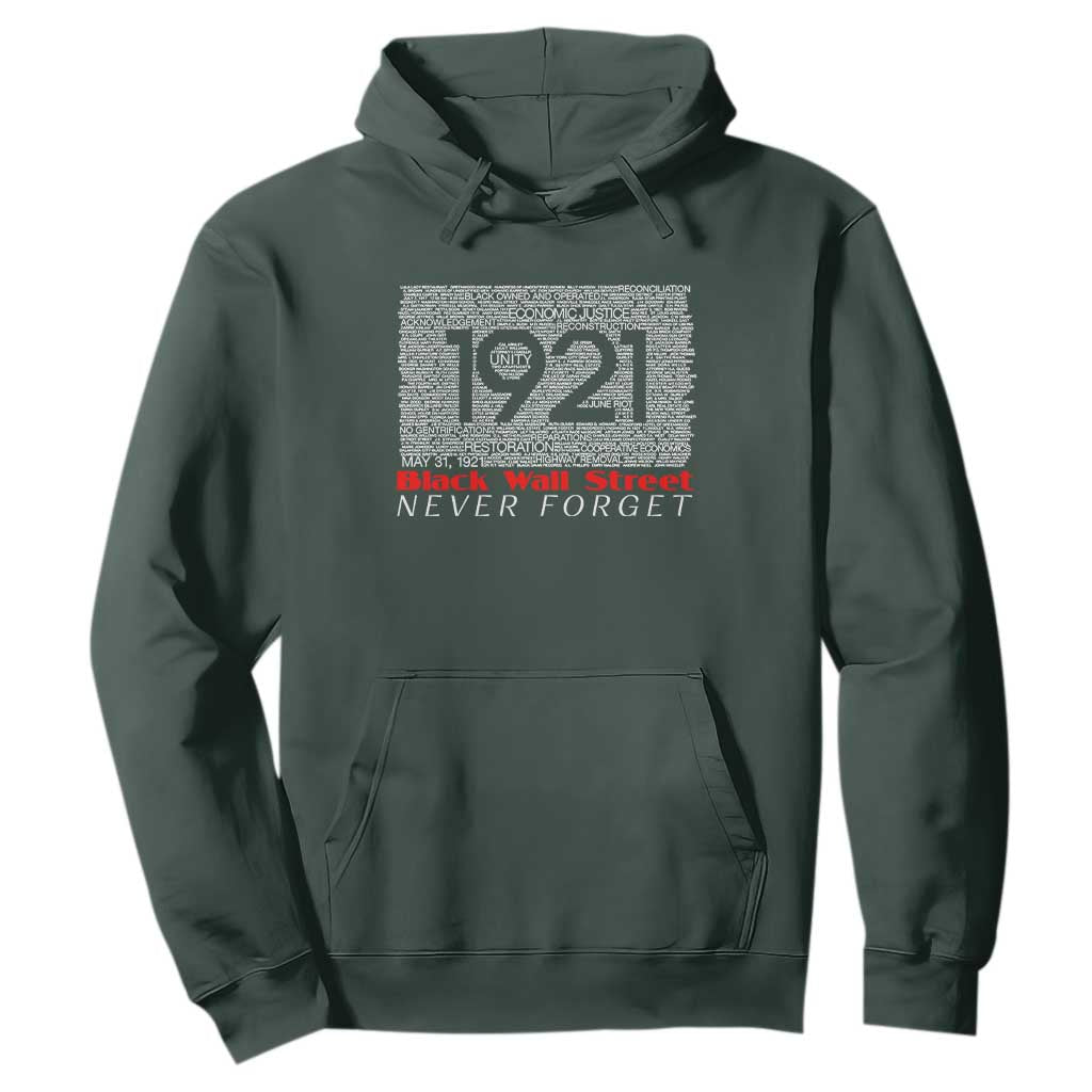 Black Wall Street Hoodie Never Forget 1921 Greenwood Tulsa Black History