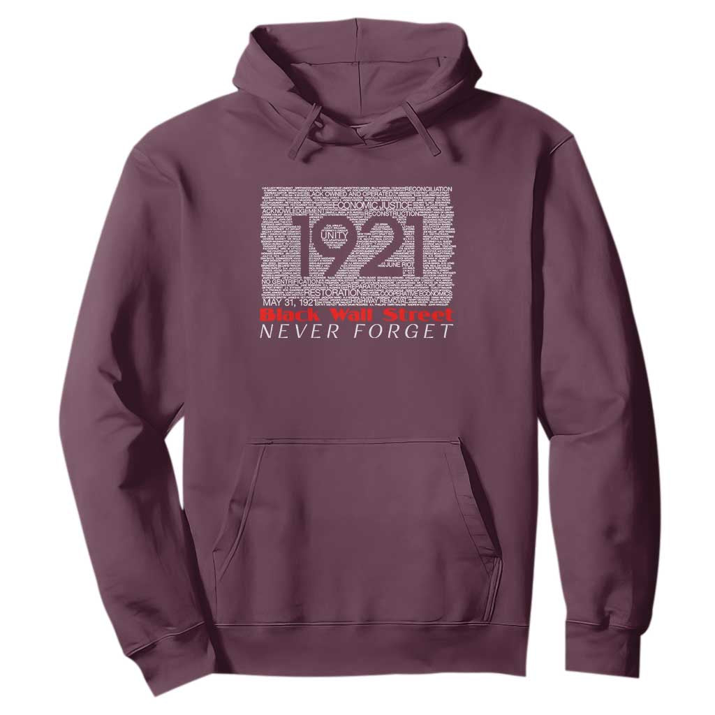Black Wall Street Hoodie Never Forget 1921 Greenwood Tulsa Black History