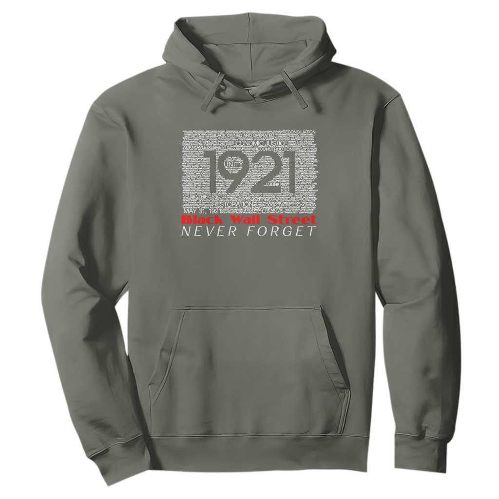 Black Wall Street Hoodie Never Forget 1921 Greenwood Tulsa Black History