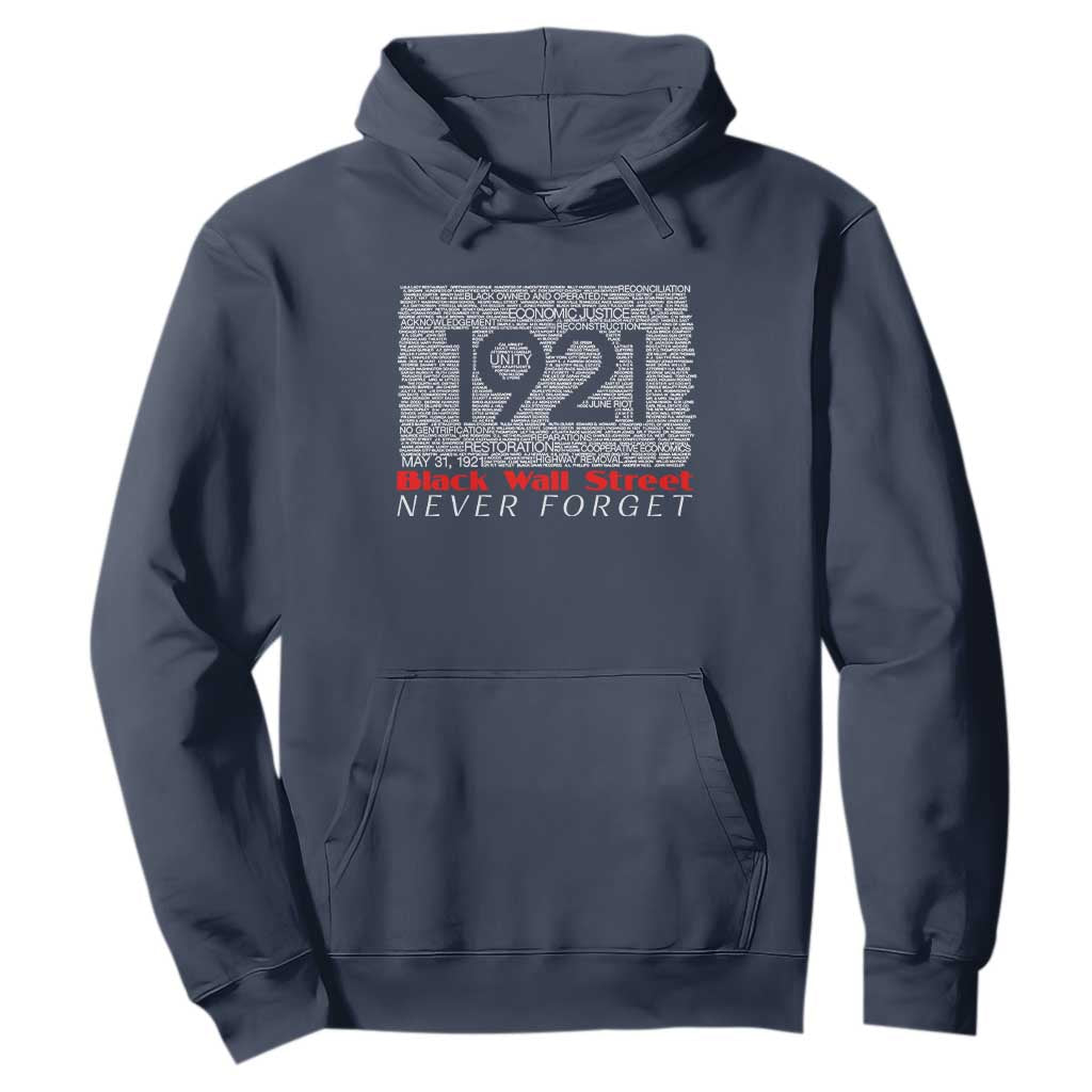 Black Wall Street Hoodie Never Forget 1921 Greenwood Tulsa Black History