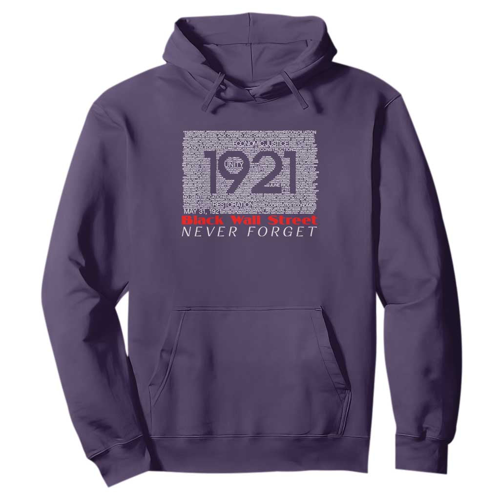 Black Wall Street Hoodie Never Forget 1921 Greenwood Tulsa Black History