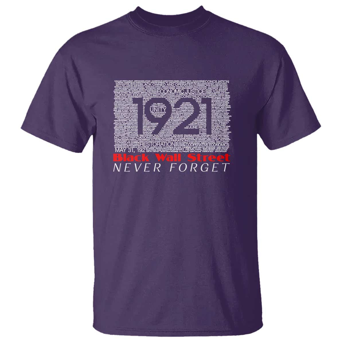 Black Wall Street T Shirt Never Forget 1921 Greenwood Tulsa Black History