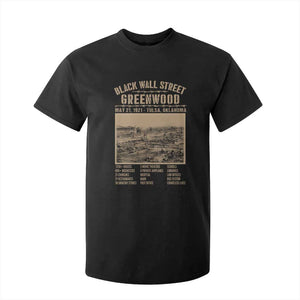 Black Wall Street T Shirt For Kid Never Forget 1921 Tulsa Black History Retro