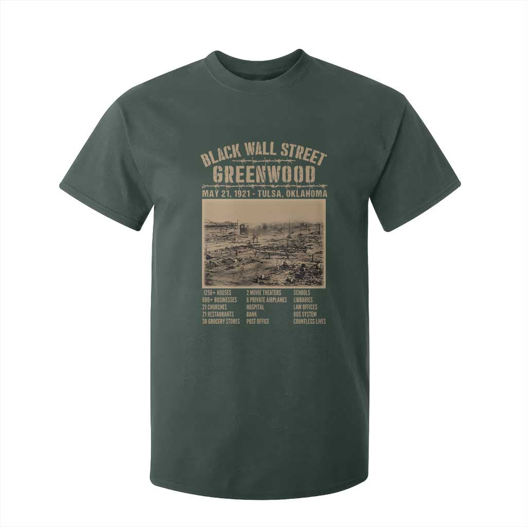 Black Wall Street T Shirt For Kid Never Forget 1921 Tulsa Black History Retro
