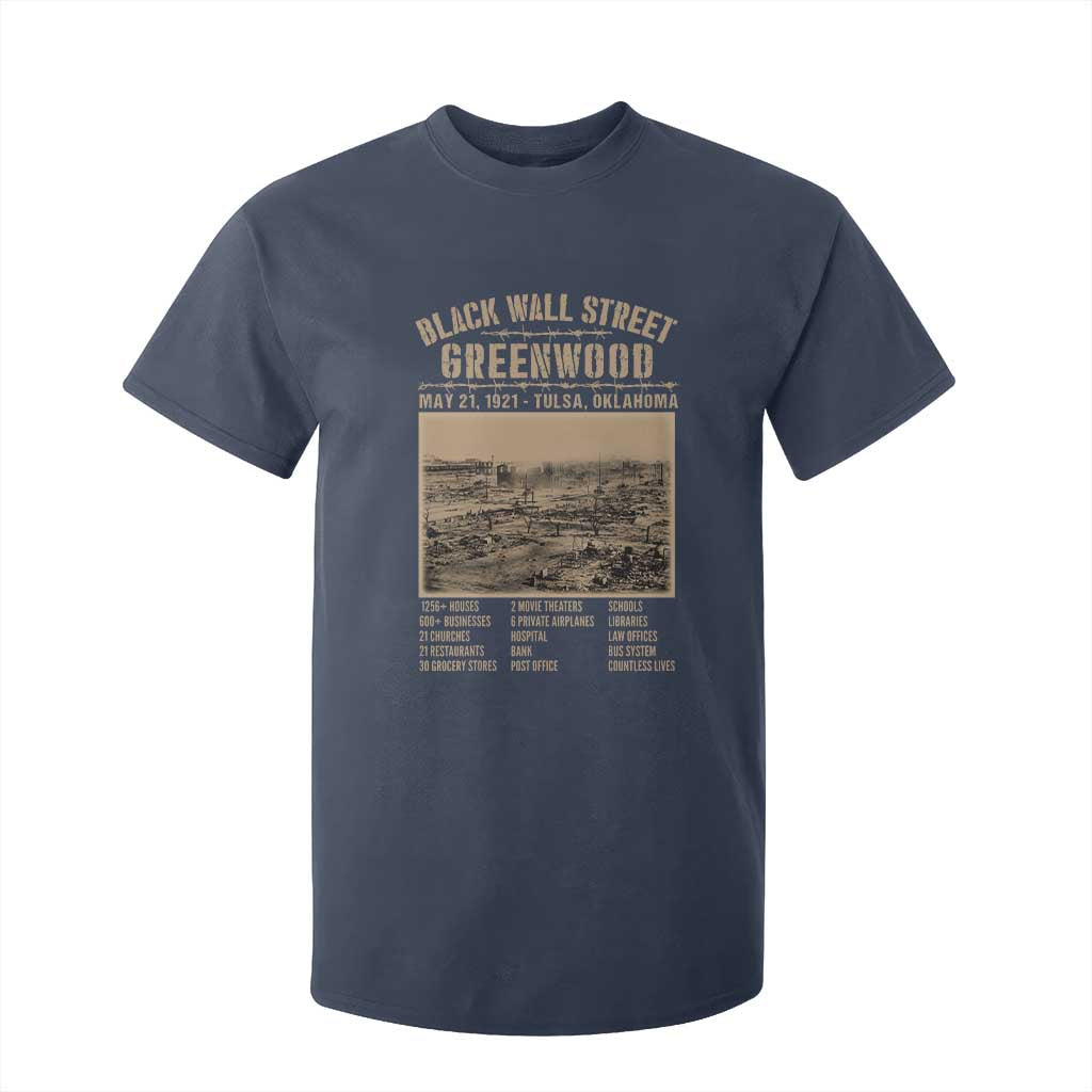 Black Wall Street T Shirt For Kid Never Forget 1921 Tulsa Black History Retro