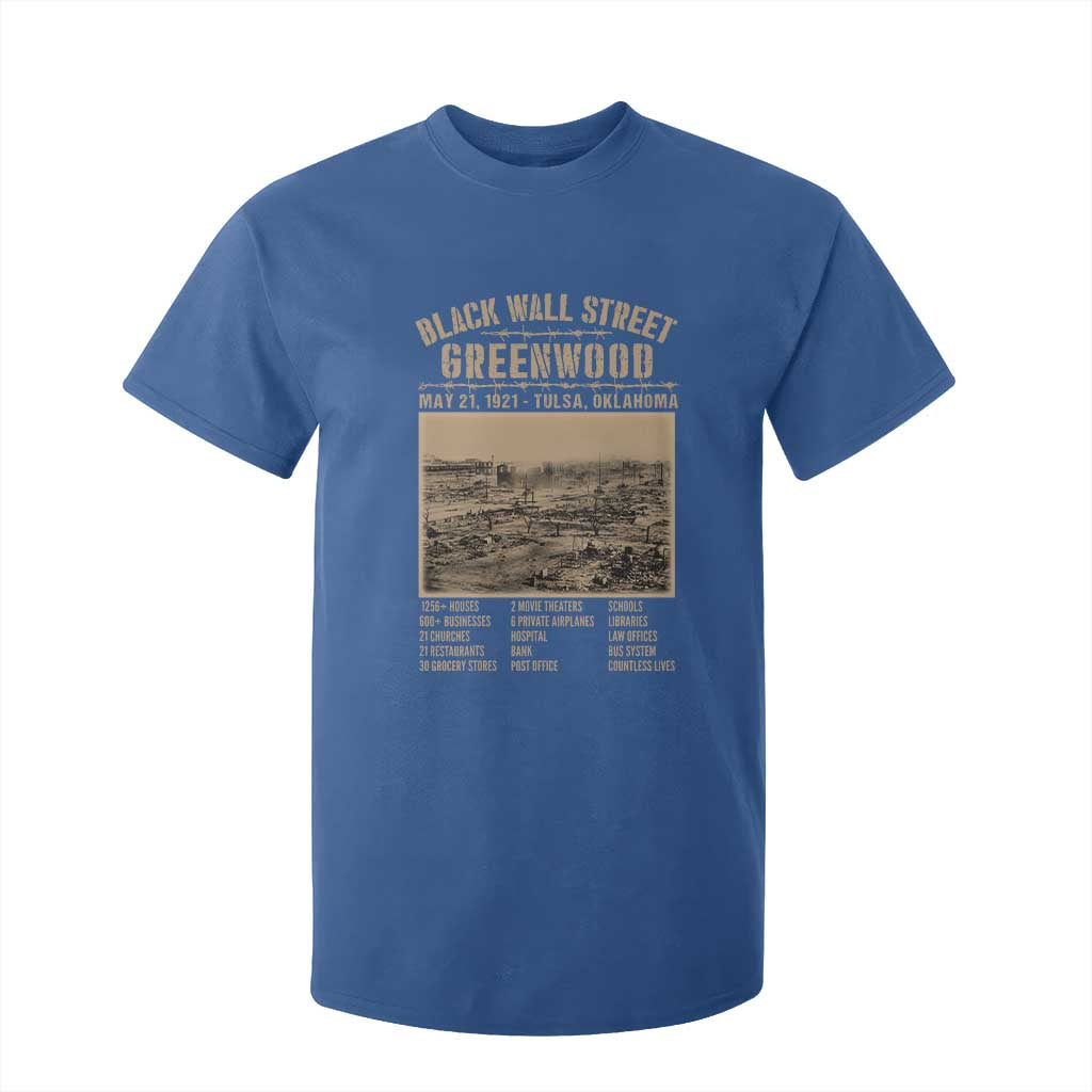 Black Wall Street T Shirt For Kid Never Forget 1921 Tulsa Black History Retro