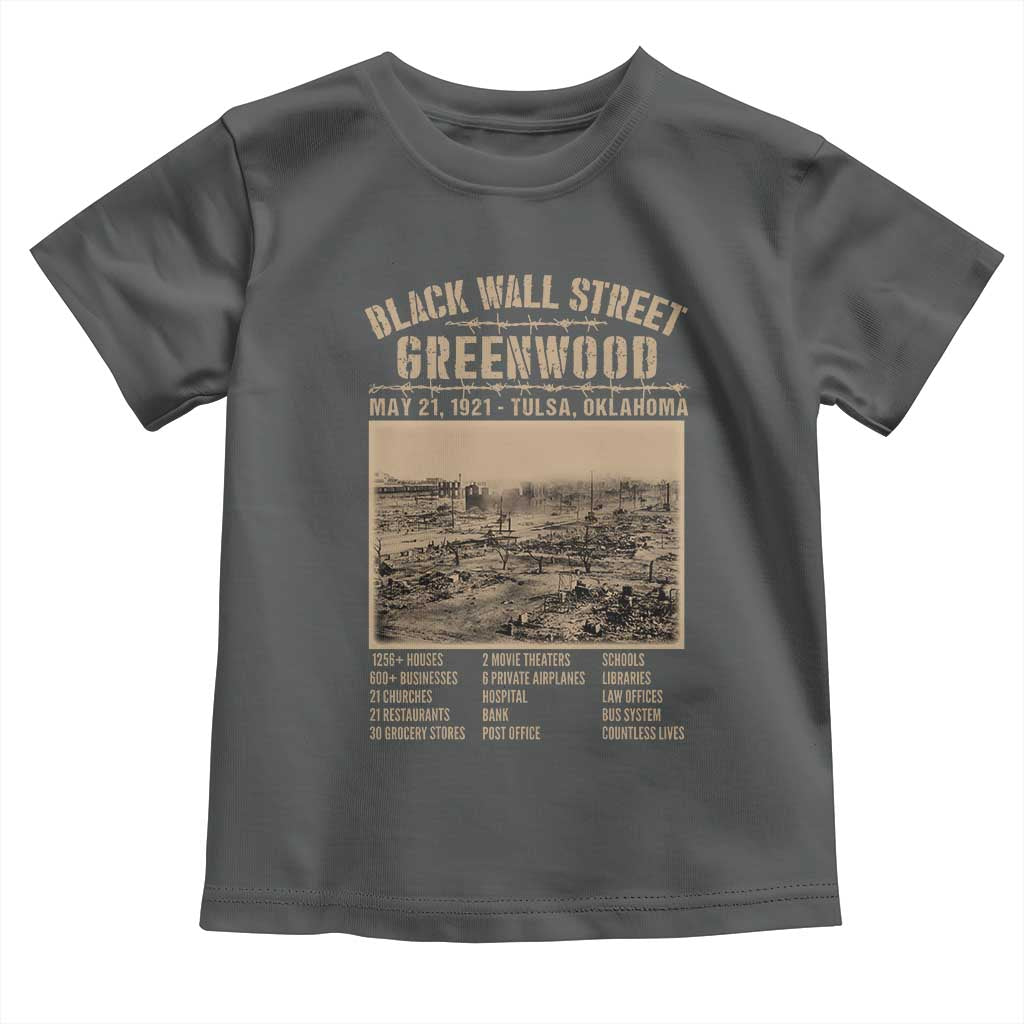 Black Wall Street Toddler T Shirt Never Forget 1921 Tulsa Black History Retro