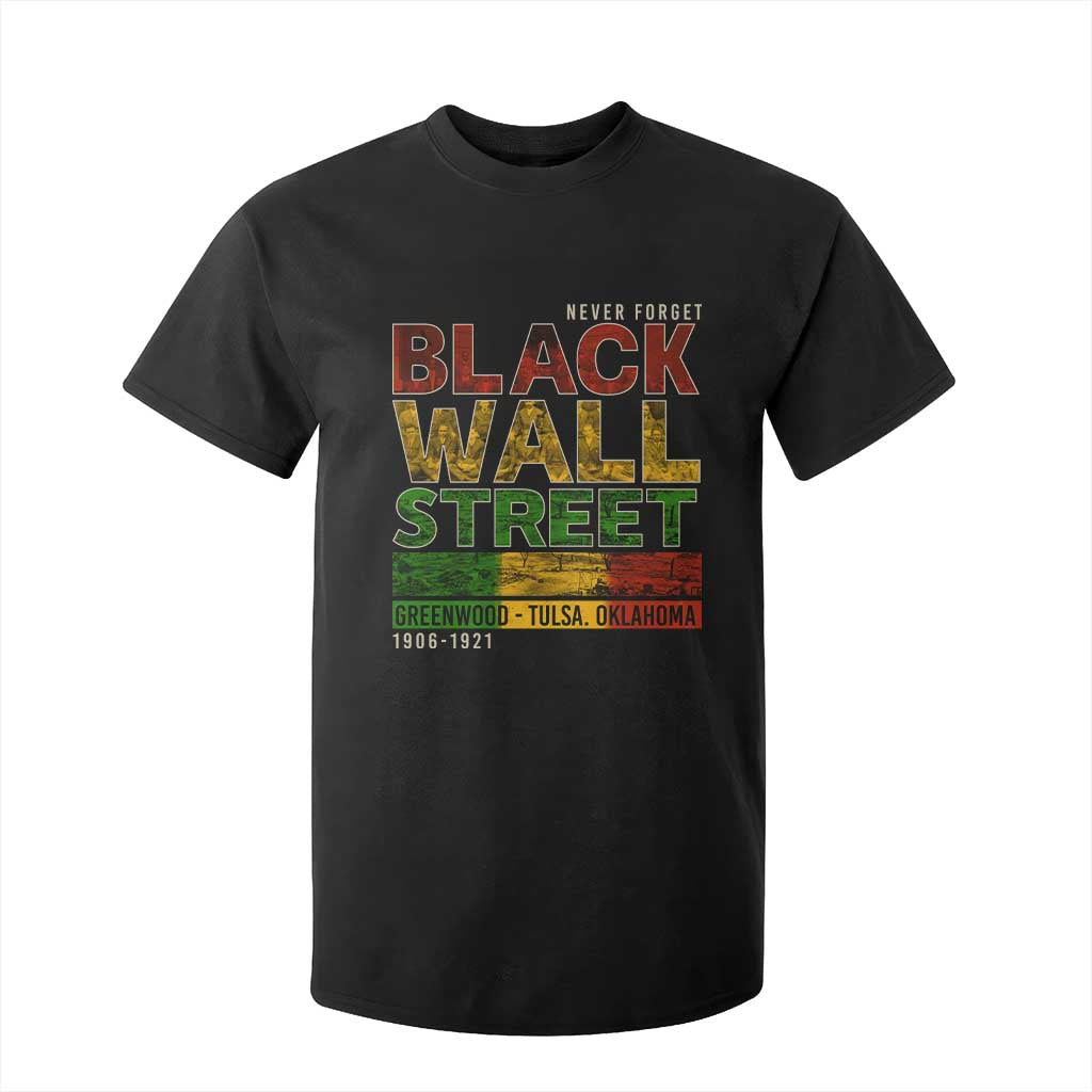 Never Forget Black Wall Street T Shirt For Kid Greenwood Tulsa Oklahoma Black History
